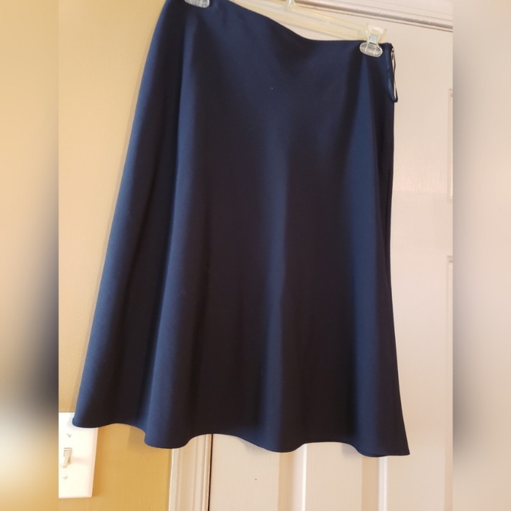 Evan Picone Navy A-Line Skirt